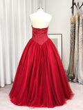 Ball Gown Sleeveless Tulle With Ruffles Sweetheart Floor-Length Dresses TPP0004698