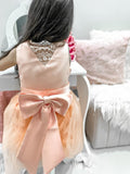 A-Line/Princess Tulle Bowknot Scoop Sleeveless Tea-Length Flower Girl Dresses TPP0007500