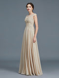 A-Line/Princess Scoop Sleeveless Ruffles Chiffon Floor-Length Mother of the Bride Dresses TPP0007103