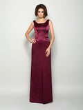 A-Line/Princess Square Sleeveless Long Elastic Woven Satin Mother of the Bride Dresses TPP0007442