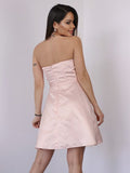 A-Line/Princess Satin Bowknot Strapless Sleeveless Short/Mini Dresses TPP0004849
