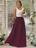 A-Line/Princess Chiffon Ruffles Scoop Sleeveless Floor-Length Bridesmaid Dresses TPP0004949
