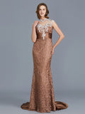 Trumpet/Mermaid Scoop Sleeveless Beading Lace Floor-Length Mother of the Bride Dresses TPP0007333
