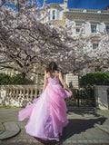 Ball Gown Sweetheart Organza Beading Floor-Length Sleeveless Dresses TPP0004728