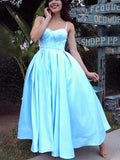 Ball Gown Spaghetti Straps Sleeveless Satin Ruffles Tea-Length Homecoming Dresses TPP0002094