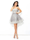 A-Line/Princess Sweetheart Lace Sleeveless Short Tulle Cocktail Dresses TPP0008412