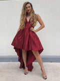 A-Line/Princess Spaghetti Straps Taffeta Ruffles Sleeveless Asymmetrical Homecoming Dresses TPP0004513