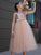 A-Line/Princess Tulle Bowknot Scoop Sleeveless Tea-Length Flower Girl Dresses TPP0007463