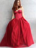 Ball Gown Sleeveless Tulle With Ruffles Sweetheart Floor-Length Dresses TPP0004698