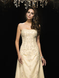 A-Line/Princess Sweetheart Sleeveless Long Net Mother of the Bride Dresses TPP0007395