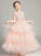A-Line/Princess Tulle Applique Scoop Sleeveless Floor-Length Flower Girl Dresses TPP0007507