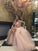 A-Line/Princess Tulle Sweetheart Sleeveless Hand-Made Flower Sweep/Brush Train Dresses TPP0004422