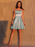 A-Line/Princess Ruffles Spaghetti Straps Sleeveless Short/Mini Homecoming Dresses TPP0004629