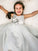 A-Line/Princess Tulle Sequin Spaghetti Straps Sleeveless Tea-Length Flower Girl Dresses TPP0007485