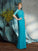 Sheath/Column Bateau Applique 1/2 Sleeves Long Chiffon Mother of the Bride Dresses TPP0007431