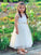 A-Line/Princess Tulle Lace Scoop Sleeveless Tea-Length Flower Girl Dresses TPP0007477