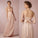 Cap Sleeve A-Line Lace Chiffon Long Elegant Backless Bridesmaid Dress