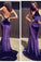 Luxury purple satins halter simple slim mermaid long evening dresses backless