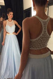 Lavender Jewel Sleeveless Floor-length Prom Dress with
