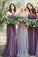 Convertiable Mismatched Tulle Long Elegant Cheap Charming Bridesmaid Dresses