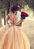 Blush Pink Tulle Ball Gown Sweetheart Bridal Gowns With Rhinestones Quinceanera Dresses